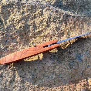Phénix Juniper, artisanal pocket folding knife, one-piece handle, light, 100% French handcrafted image 3