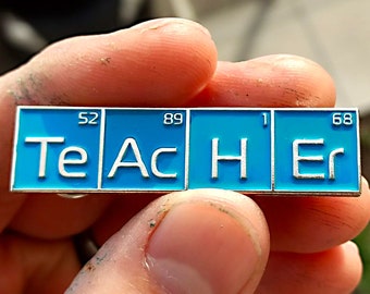 Science Teacher emaille pin - periodiek element revers pin - grappige pin - geeky pin - coole pin - emaille pins - reversspeldjes - cadeaus voor leraren