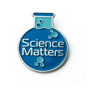Enamel pin - science pin - Science matters pin - Lapel pin - enamel pins - lapel pins - science pins - hat pin - hat pins - nerdy pin