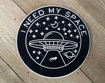 Introvert Vinyl Sticker | I Need My Space Sticker | Sticker for Laptop | Waterproof Sticker | Tumbler sticker | introvert Decal