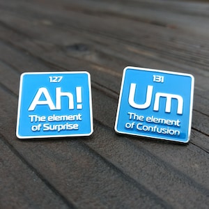 enamel pin - Science enamel pins - periodic element pin - funny pins - pin set - science pin -science pins - lapel pin - lapel pins