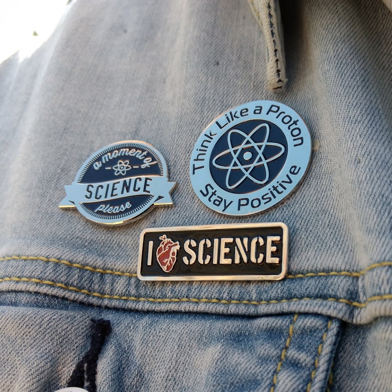 Enamel Pin Set - Science Enamel Pins - 7 Lapel Pins - Lapel Pin Set ...