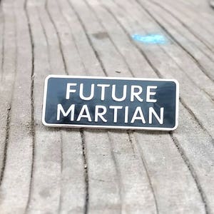 future martian enamel pin | Mars lapel pin | space pin | astronomy hat pin