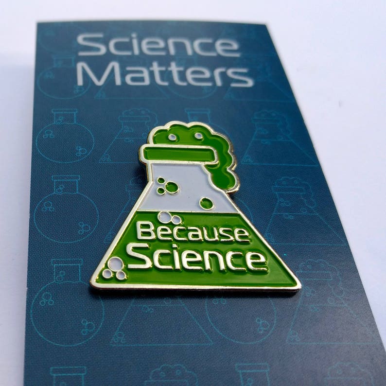 enamel pin because science pin lapel pin image 3