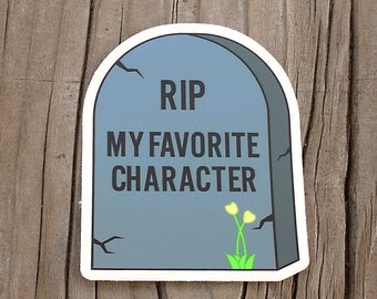 Adhesivo de vinilo, Tomstone rasga mi personaje favorito, Adhesivo de vinilo, Adhesivo para portátil, Adhesivo divertido, Pegatinas de vinilo, Pegatinas divertidas, Calcomanías