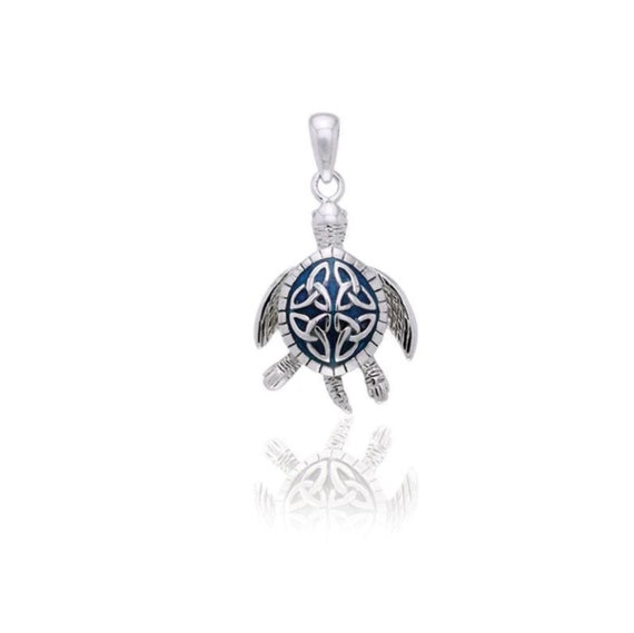 Sterling Silver Celtic Sea Turtle Pendant Sterling Silver Celtic Sea Turtle Pendant