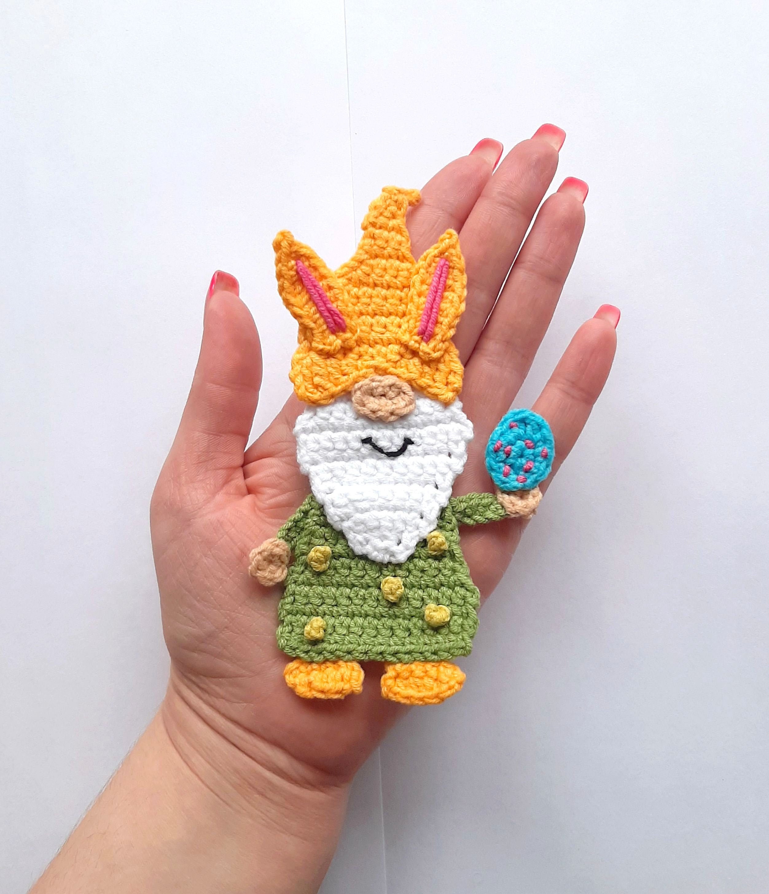 PATTERN Easter Gnome Applique Crochet Pattern PDF Easter Etsy