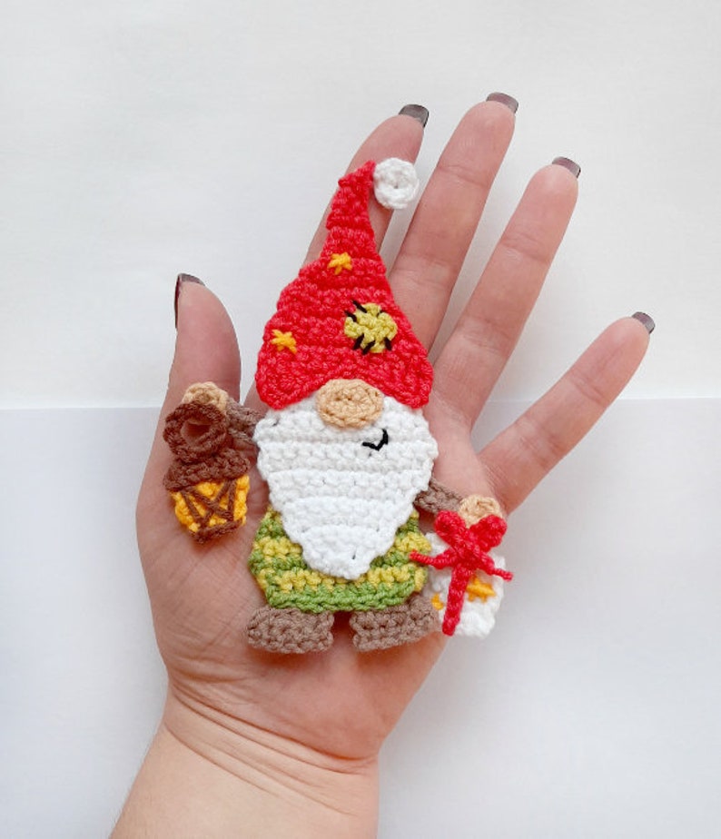 PATTERN Christmas Gnome Applique Crochet Pattern PDF Christmas | Etsy