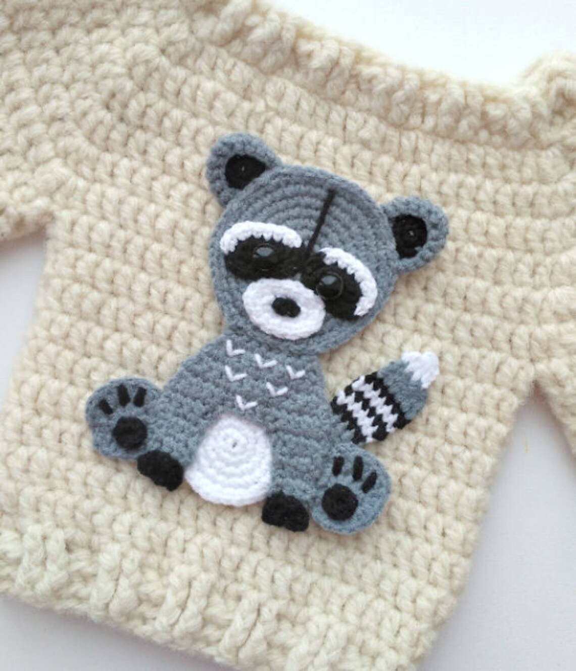 PATTERN Raccoon Applique Crochet Pattern PDF Woodland Animals Etsy