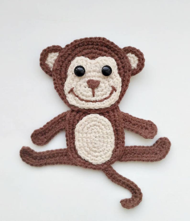 PATTERN Monkey Applique Crochet Pattern PDF Jungle Animal Etsy