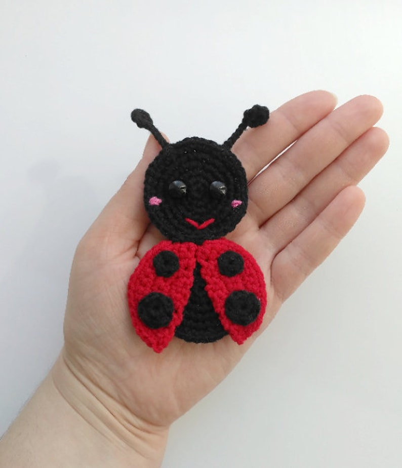 PATTERN Ladybug Applique Crochet Pattern PDF Instant Download Etsy