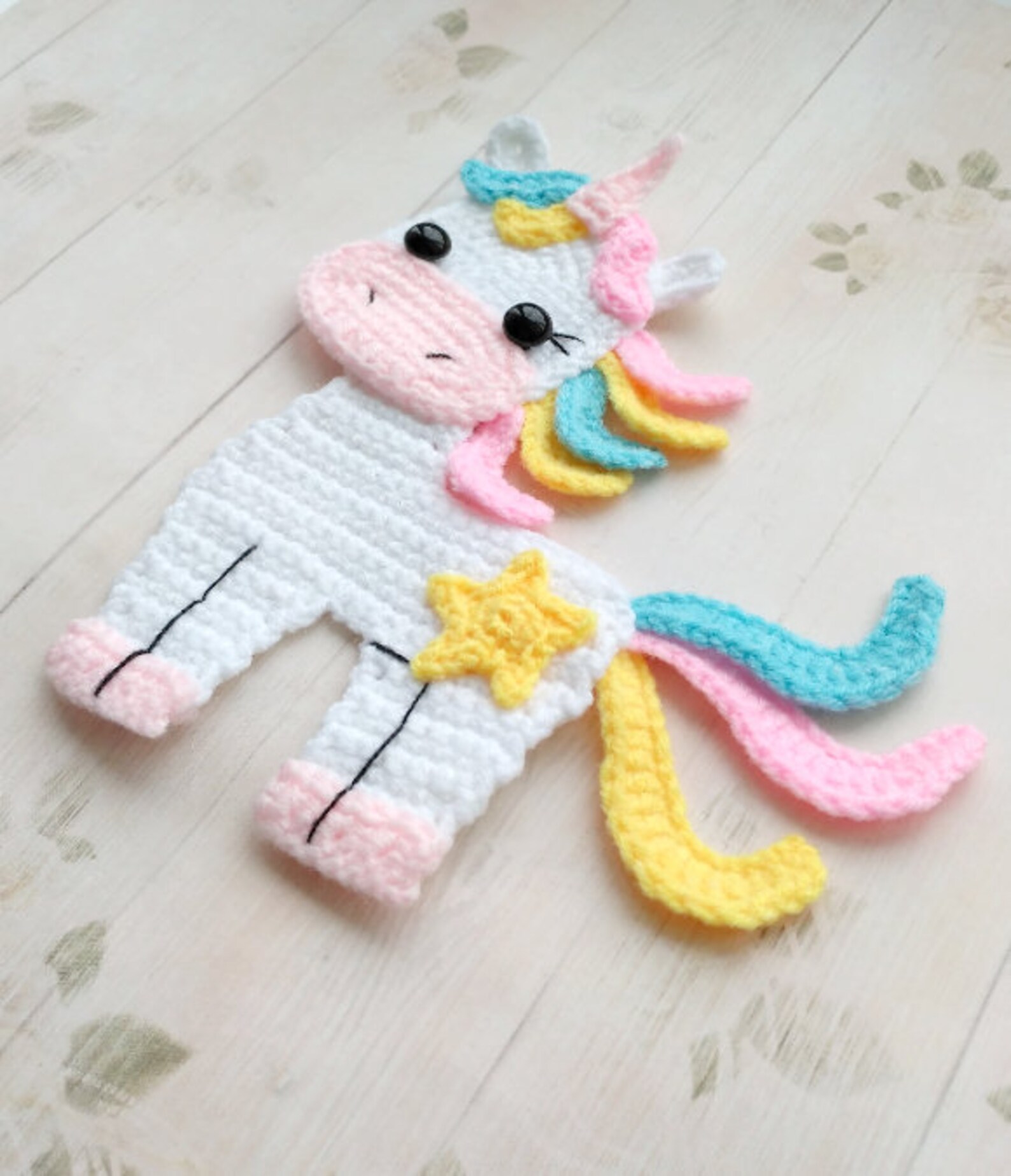 PATTERN Unicorn Applique Crochet Pattern PDF Instant Download Etsy