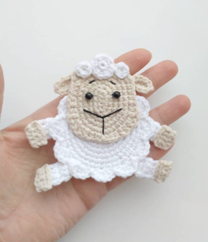 PATTERN Sheep Applique Crochet Pattern PDF Crochet Lamb Farm Etsy