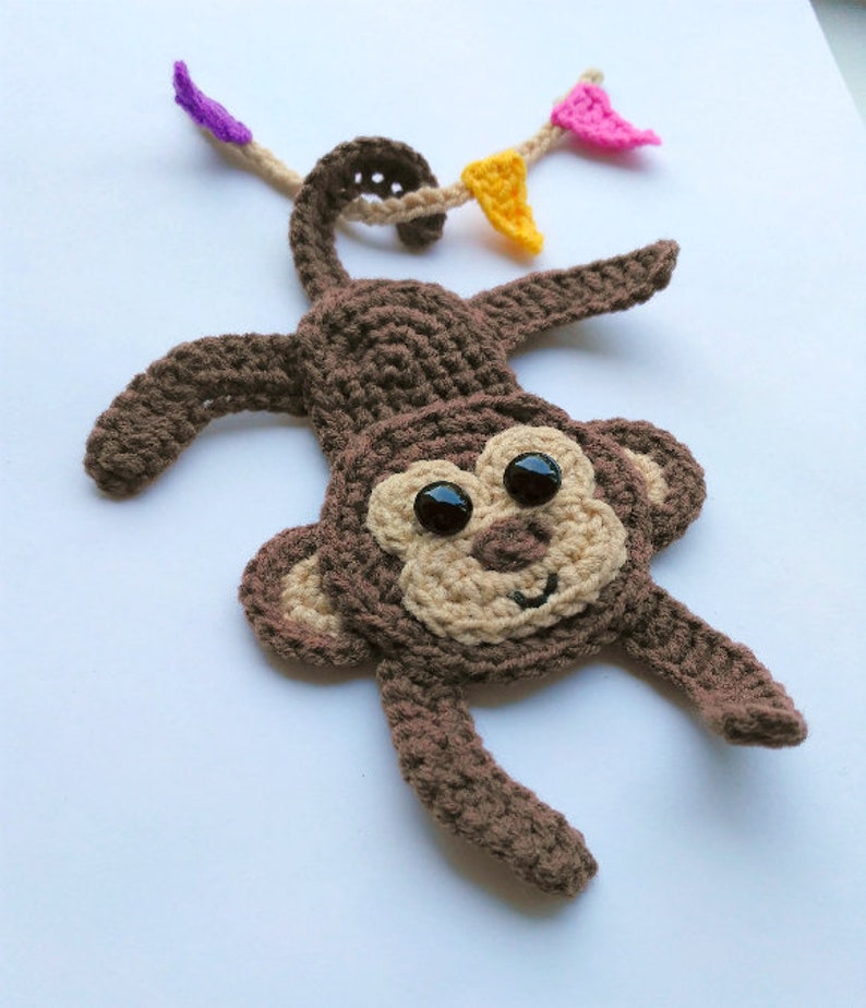 PATTERN Circus Monkey Applique Crochet Pattern PDF Instant Etsy
