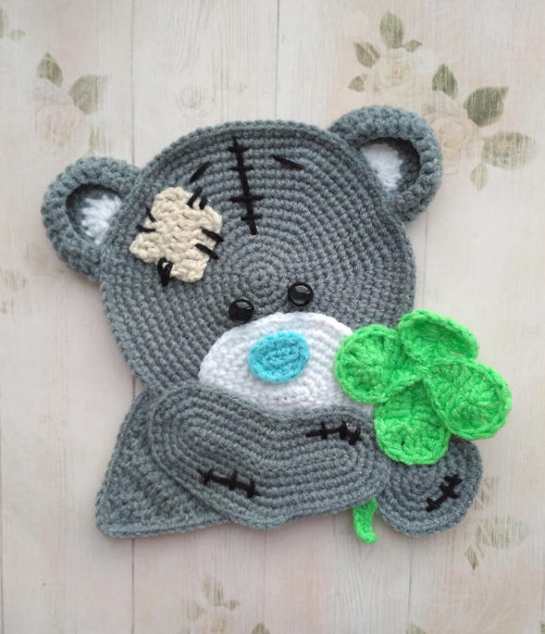 PATTERN Teddy Bear Applique PDF Crochet Pattern Applique | Etsy