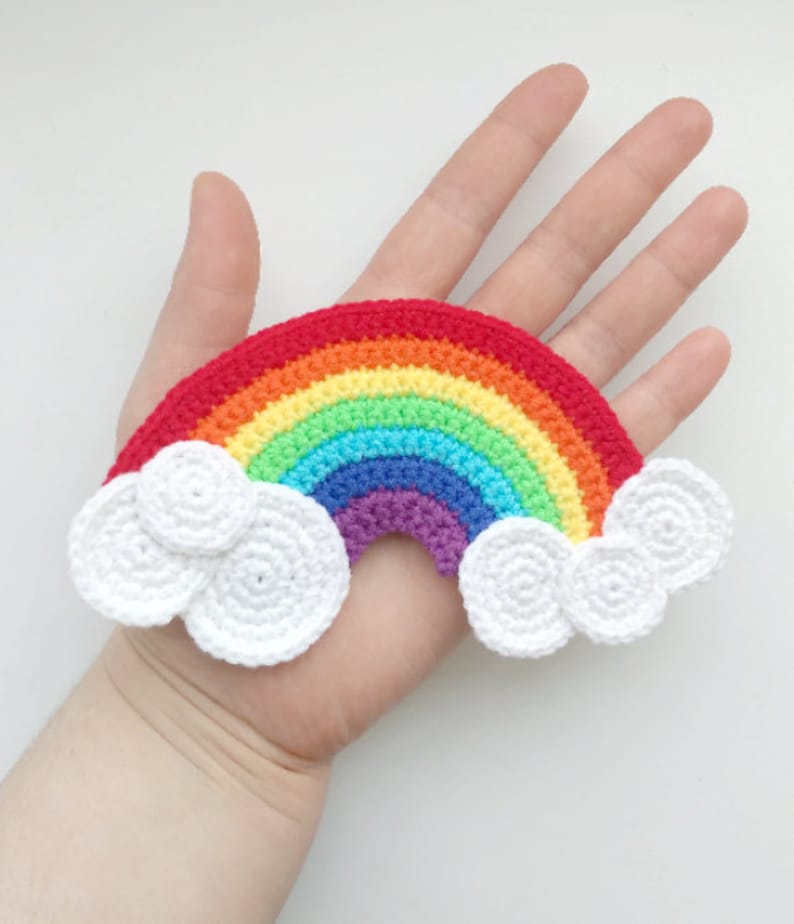 PATTERN Rainbow Applique Crochet Pattern PDF Instant Download image 0