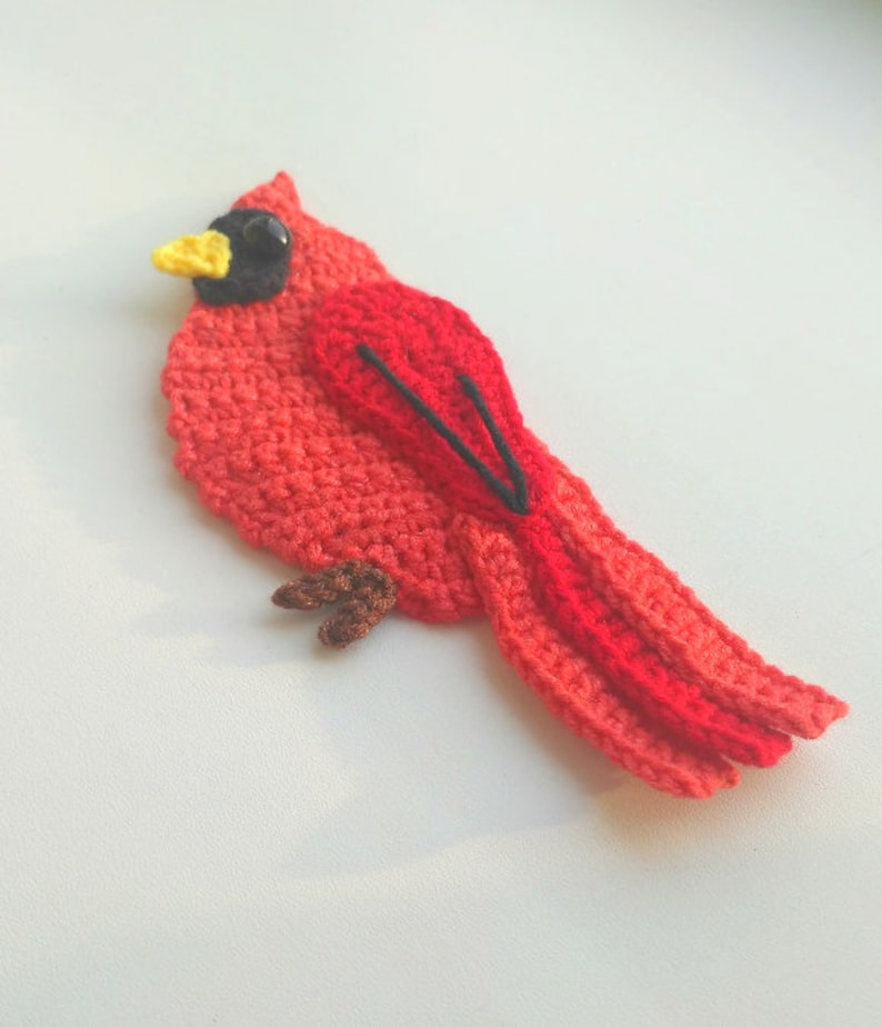 PATTERN Red Cardinal Applique Crochet Pattern PDF Tropical Etsy