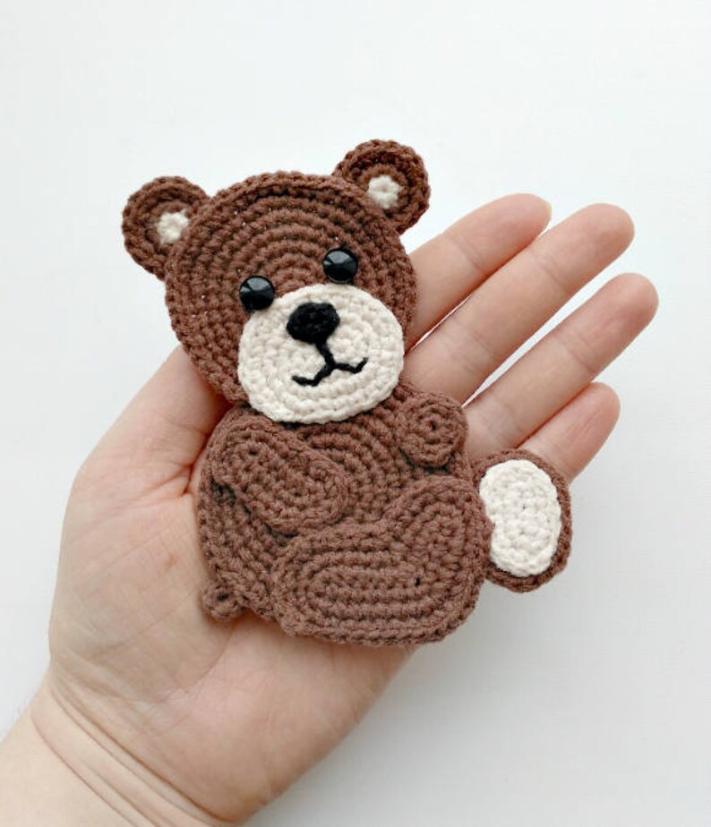 PATTERN Bear Applique Crochet Pattern PDF Woodland Animals Etsy