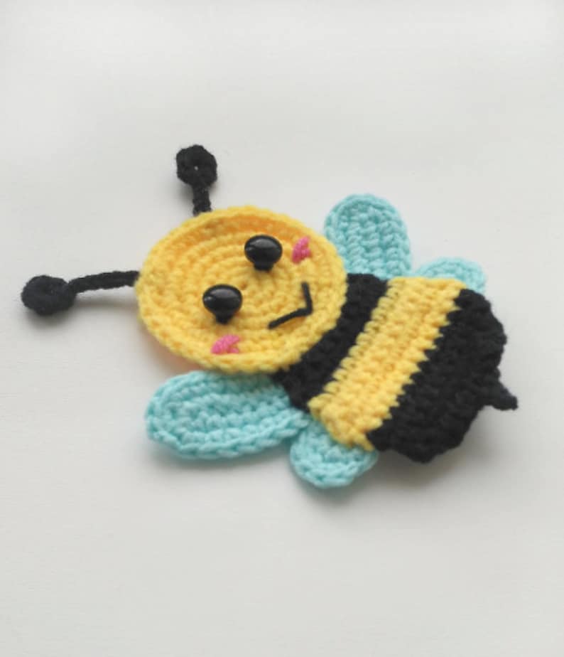 PATTERN Bee Applique Crochet Pattern PDF Instant Download Baby Etsy
