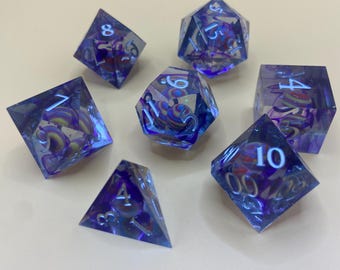 Juego de dados Resin Planet, dados DnD, Dungeons and Dragons, dados MTG, regalos DnD, dados para juegos de rol de mesa, dados para juegos de rol de mesa DnD