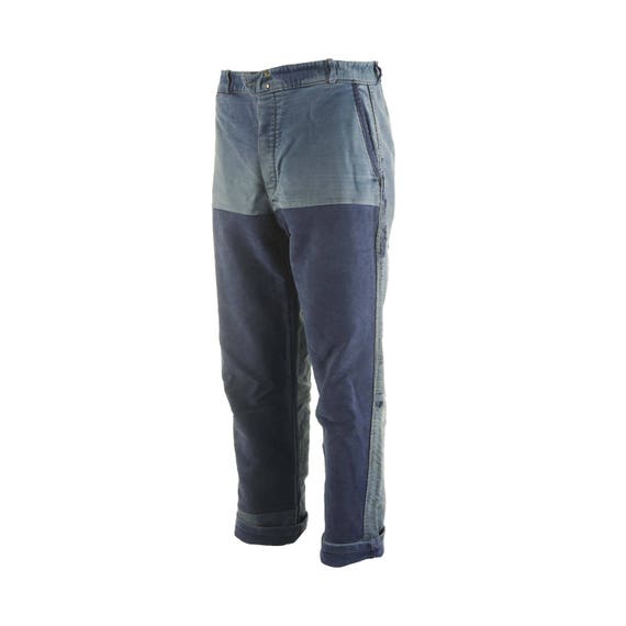 A. Saint Michel Blue Moleskin French Worker Pants - image 3