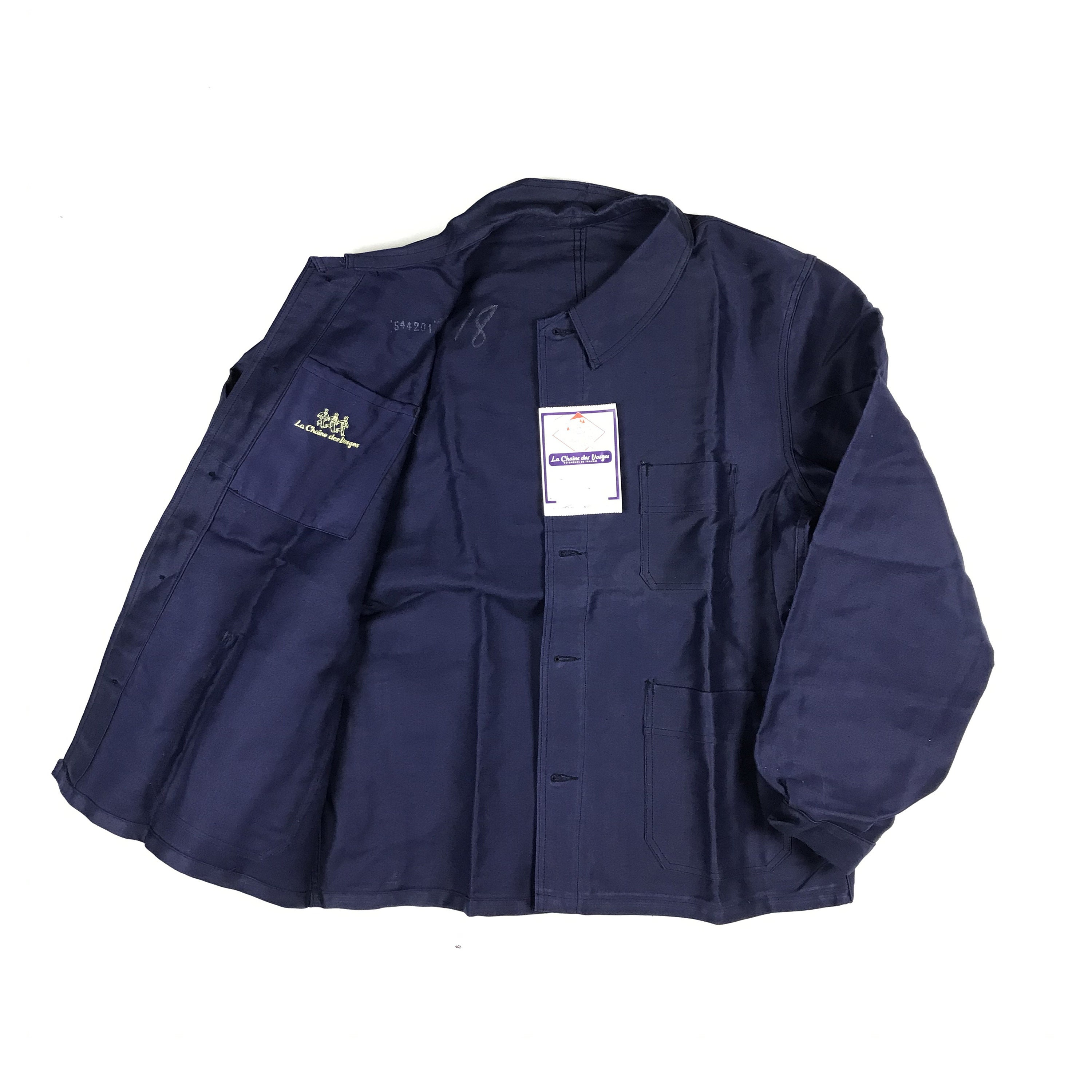 Deadstock La Chaine Des Vosges Moleskin Chore Jacket Size Mens 