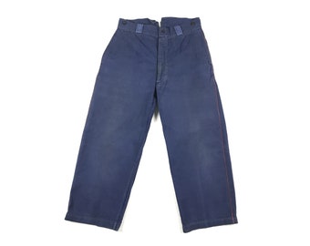パンツ Euro antique pants vintage pants Bourgeron Pants 1900 Antique Early Xxth Century French Linen