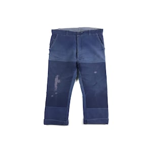 Patched and darned &quot;Le Beaufort&quot; French Worker Pants