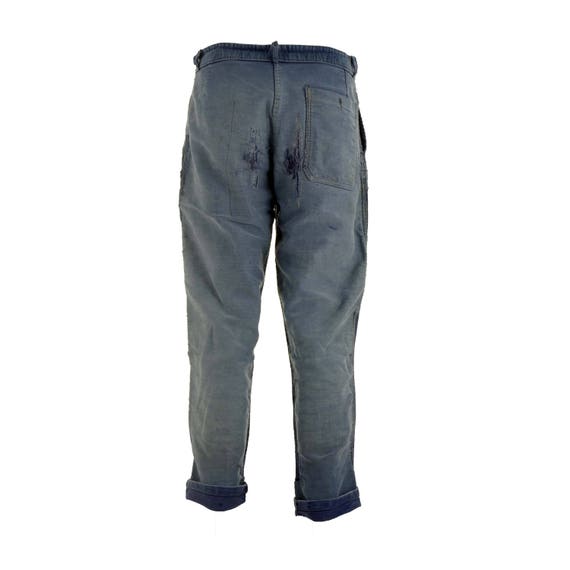 A. Saint Michel Blue Moleskin French Worker Pants - image 2