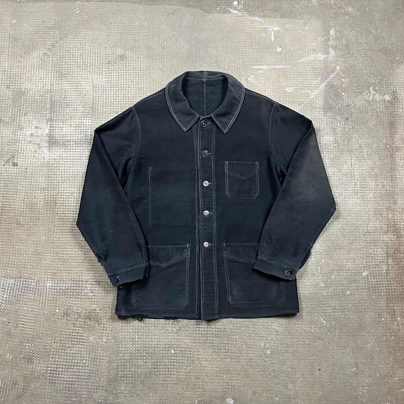 Le Mont Saint Michel Moleskin Chore Jacket Size Mens Medium - Etsy