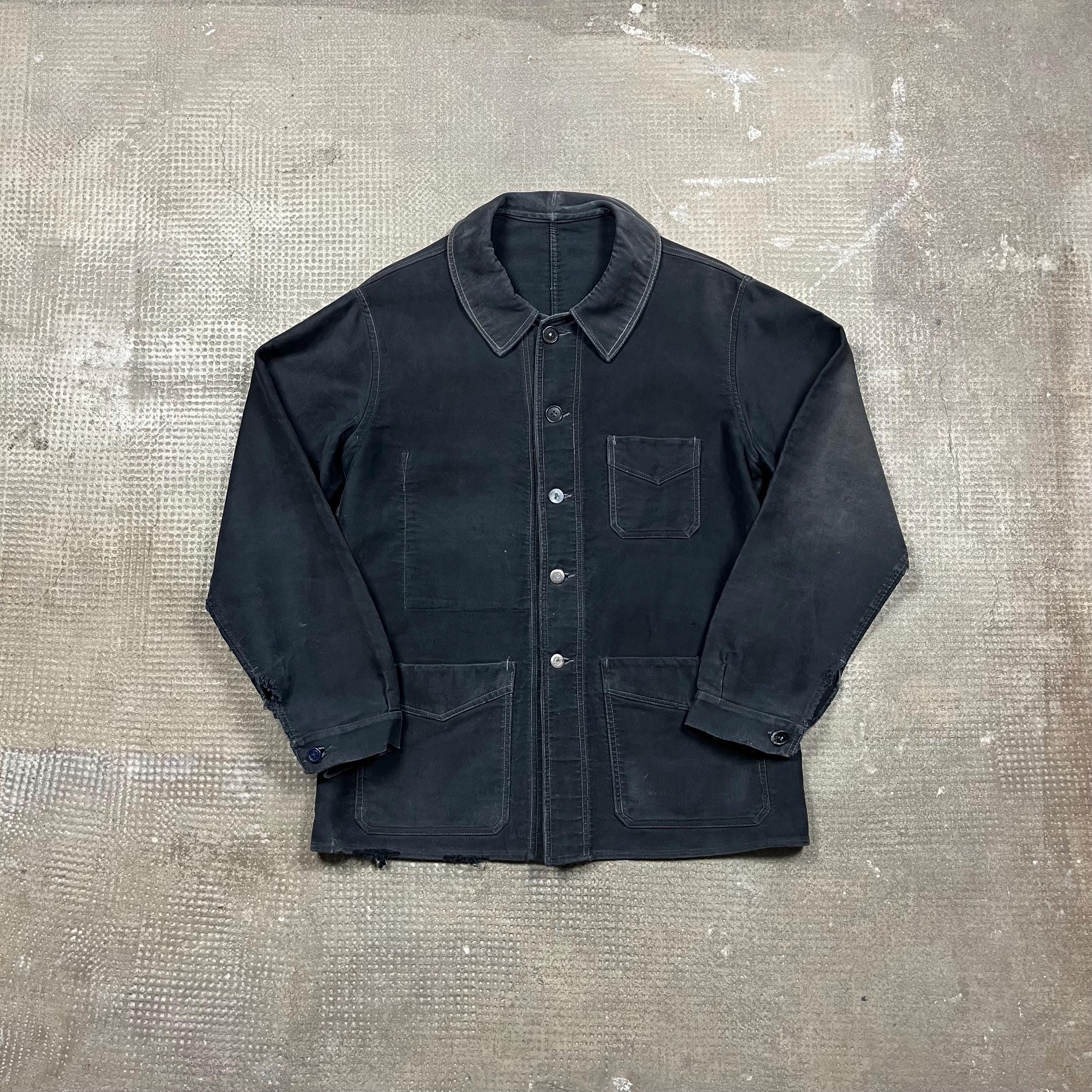Vintage Black Chore Jacket - Etsy Vintage Black Chore Jacket - Etsy