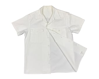 Marine Nationale Sailor Short Sleeve Shirt Size Medium Large