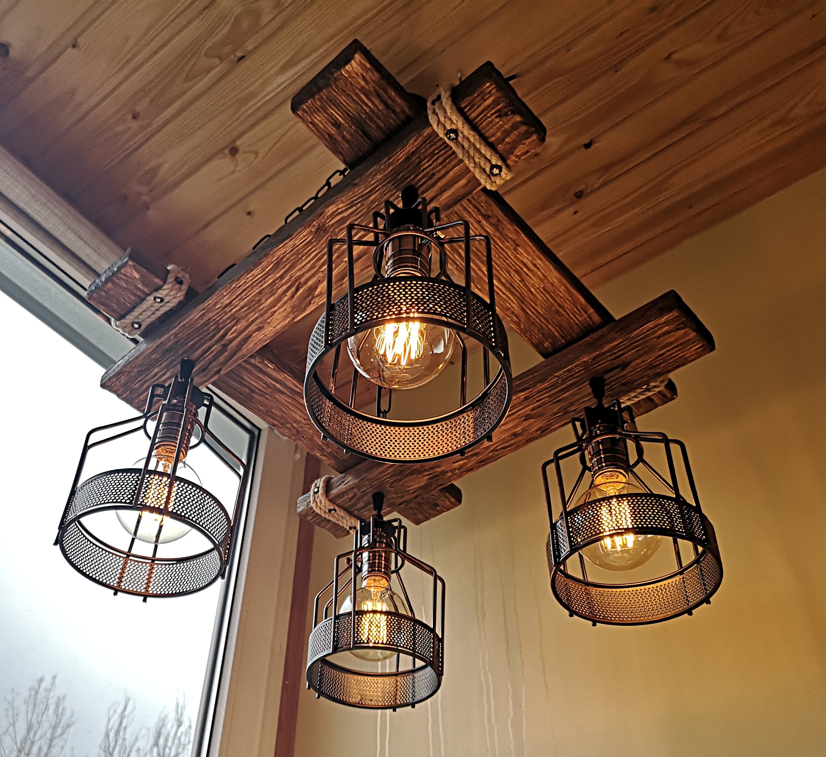 Rustic Light Fixture - Hanging Light - Rustic Lighting