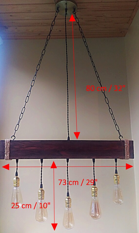 Wood beam 2024 chandelier diy