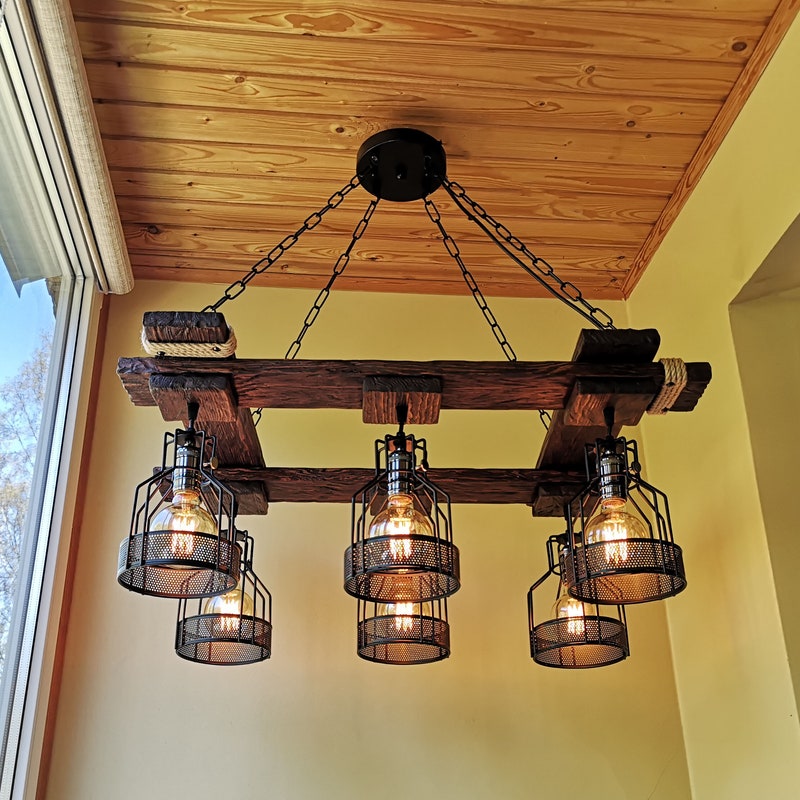Rustic Chandelier - Etsy