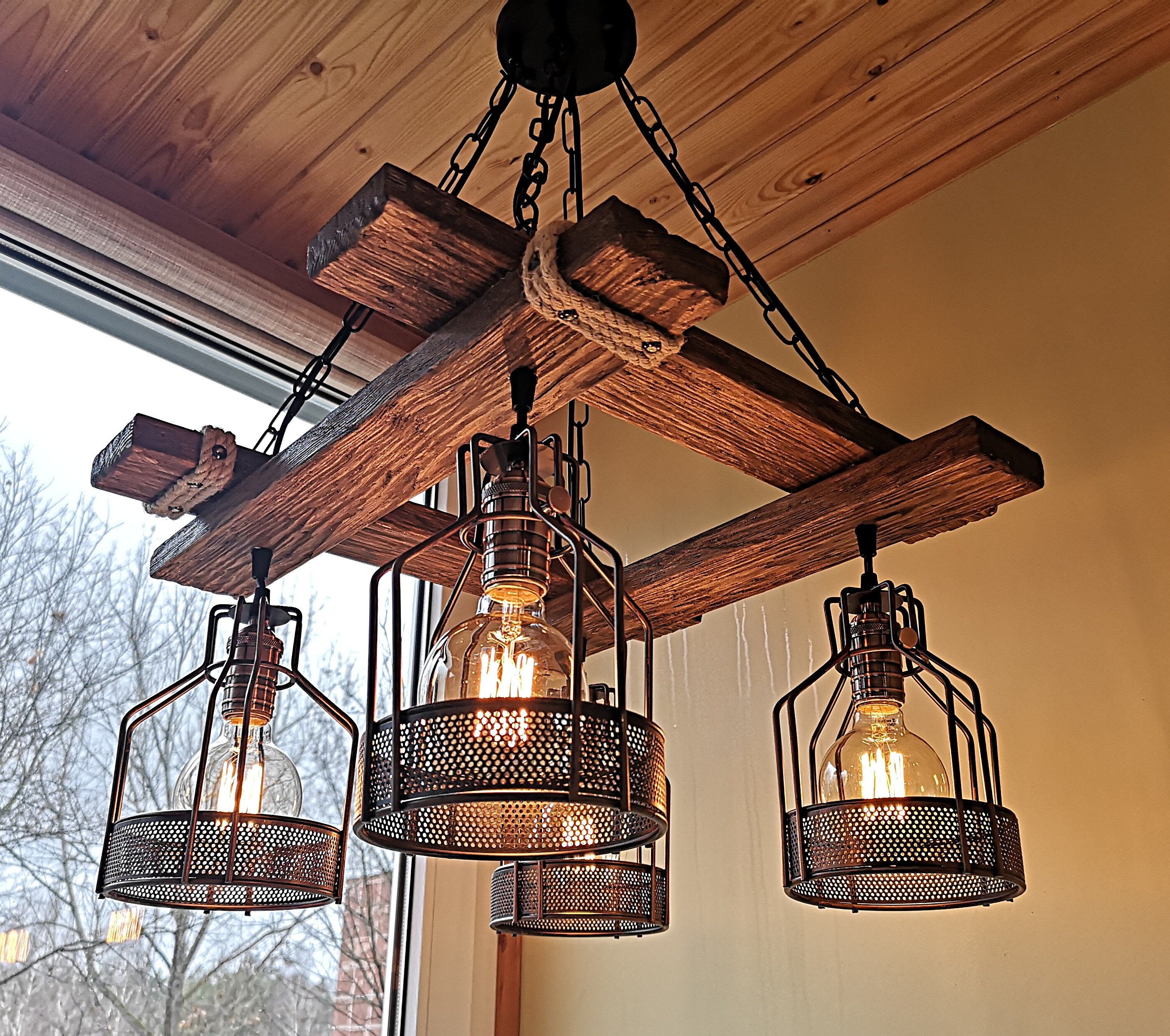 Rustic Light Fixture - Hanging Light - Rustic Lighting