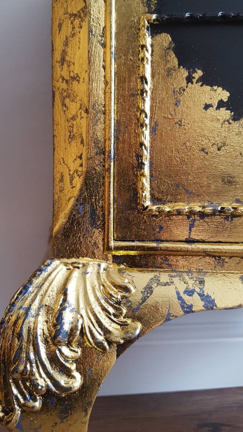 SOLD SOLD Black and Gold Chest of Drawers Gold Leaf Chest of Etsy