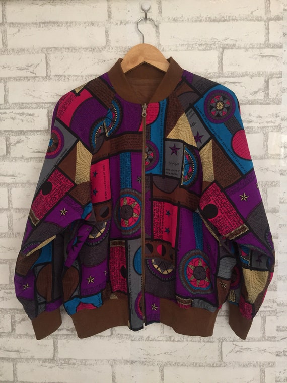 RARE Vintage Baroque bomber Jacket/ reversible jac