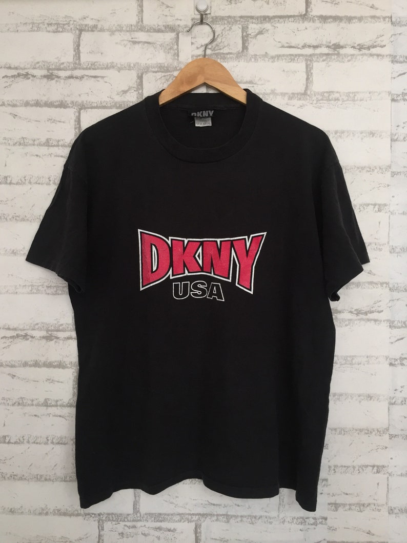 RARE Vintage DKNY t-shirt / Big logo / spell out/ made in USA | Etsy
