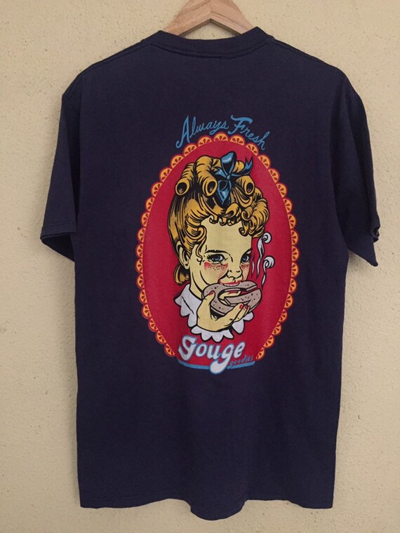 Vintage Gouge Skateboard T shirt/ vintage skateboa