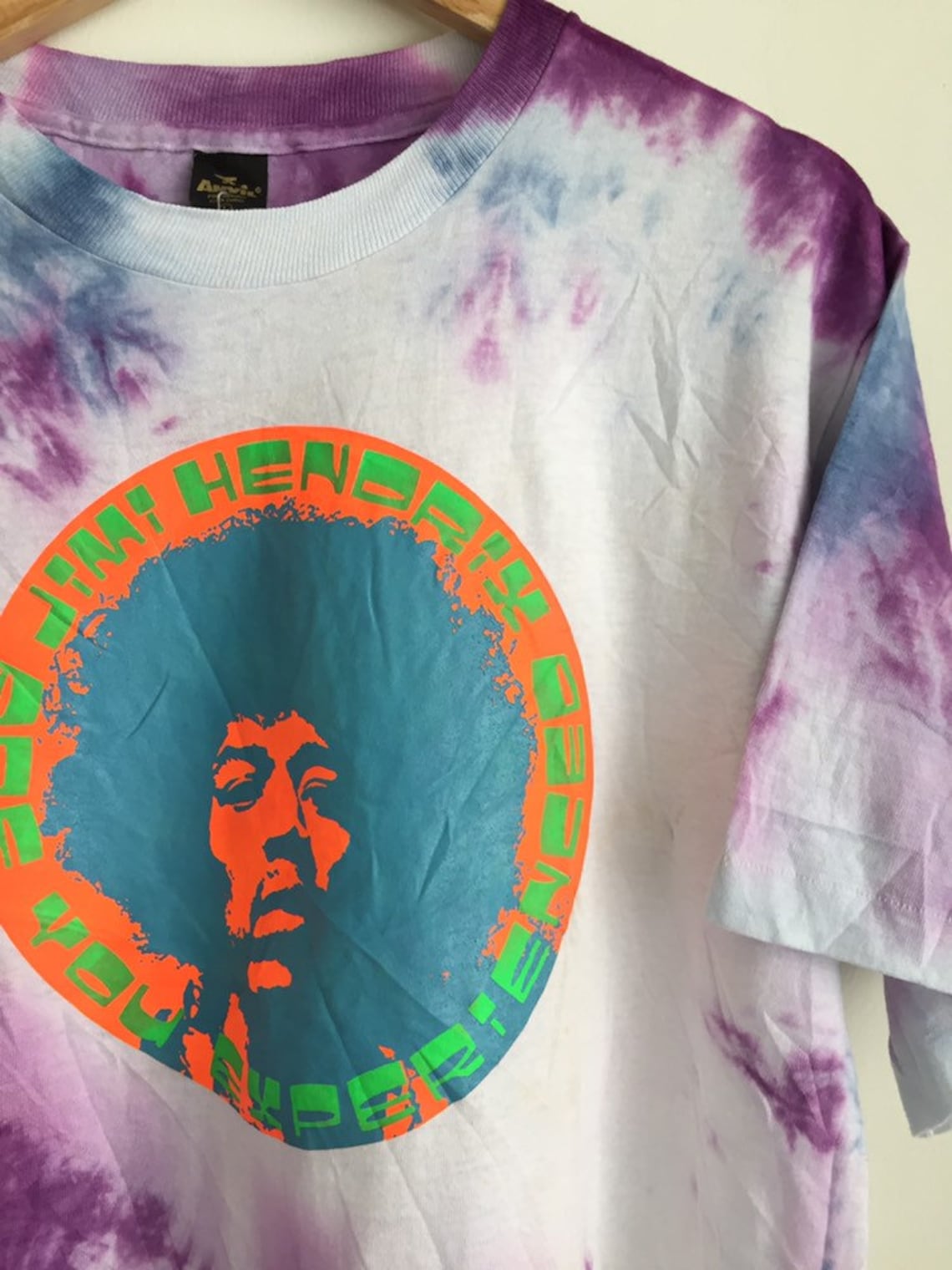 RARE Vintage 80s Jimi Hendrix tie dye promo t shirt/ American | Etsy