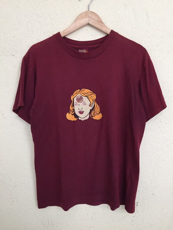 RARE Vintage 90s Santa Cruz skateboard t shirt/ vi