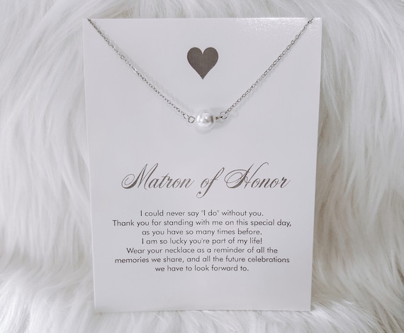 Matron of on sale honor necklace