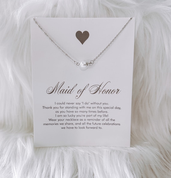 Necklace for maid of honor deals