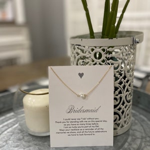 Bridesmaid Necklace Gold