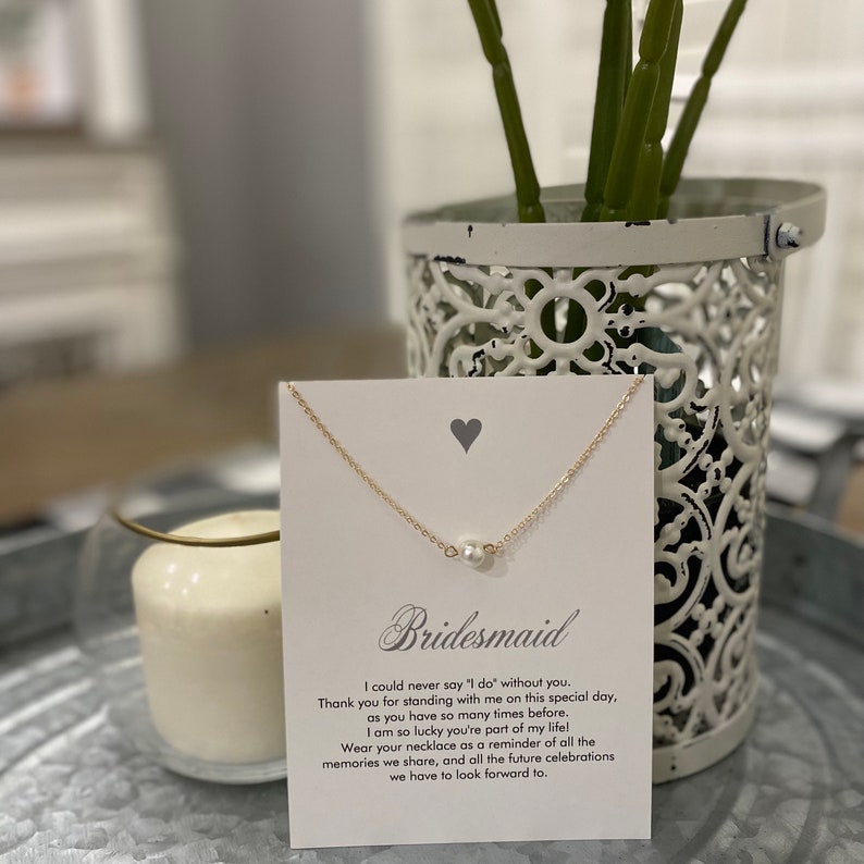 Bridesmaid Necklace Gold