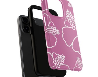 Étui pour iPhone à fleurs roses, étuis pour iPhone roses, étui pour iPhone à fleurs d'hibiscus, 25 modèles d'iPhone