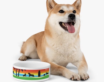 Dog Beach Pet Bowl, Dog Park Food Bowl, Beach Dogs Water Dish