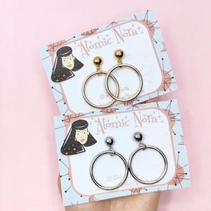 Marilyn Monroe hoops earrings-Classic hoop earrings-rockabilly earrings-50s earrings