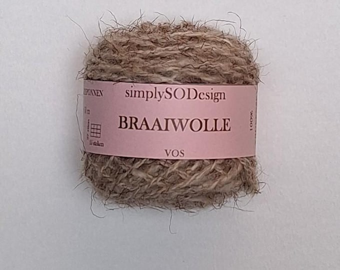 Fox – Hand-spun wool from the Ardennes Foxhead | Unique wool | Natural wool yarn | For knitting, crocheting and weaving